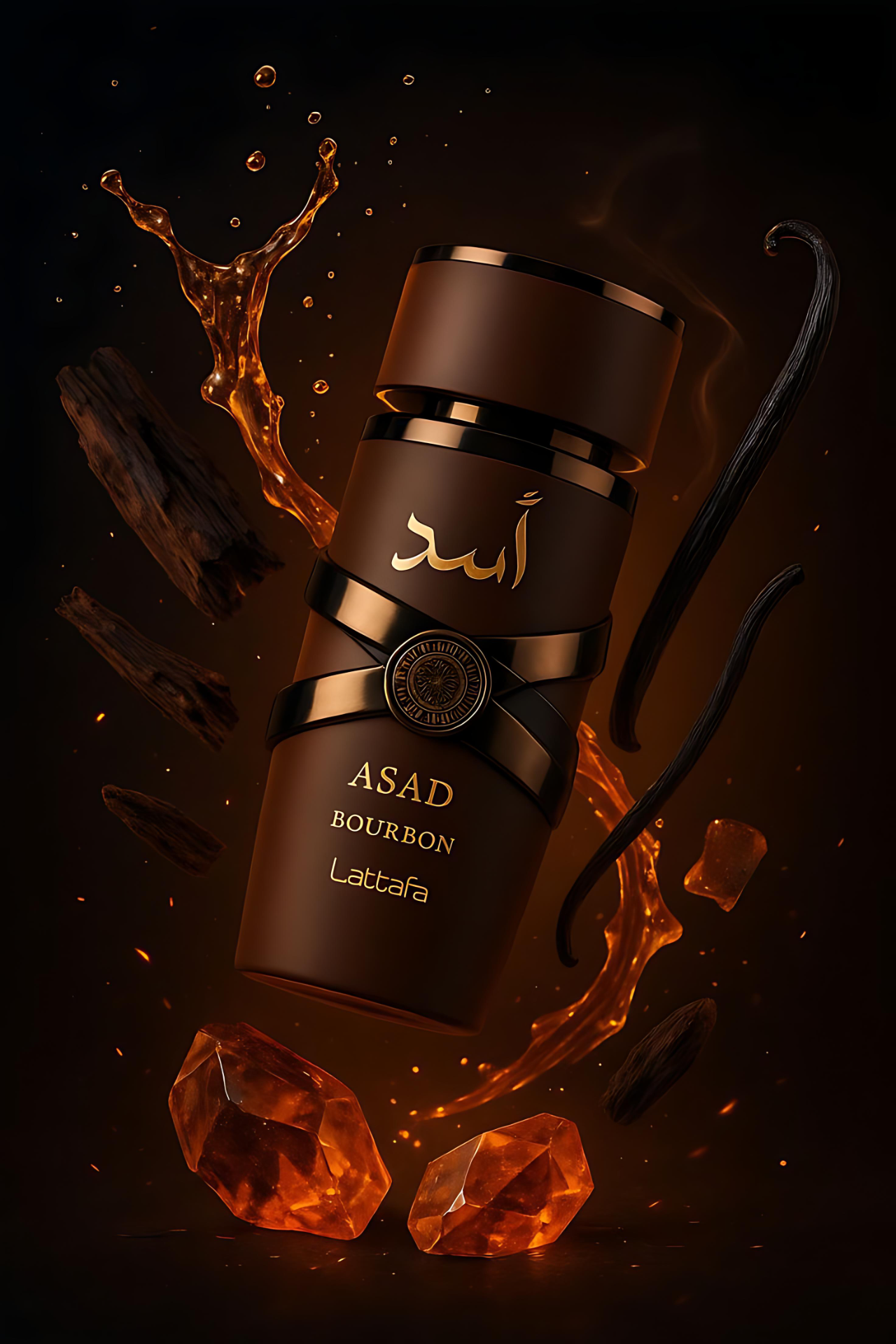 Frasco do Perfume Asad Bourbon Lattafa